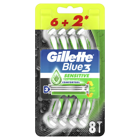 Gillette Rasoio Blue 3 Sensitive 6+2 Usa e Getta