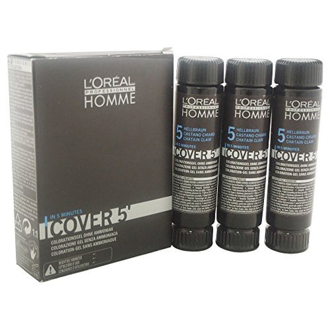 L'Oréal Homme Cover 5 Castano Chiaro 3 X 50 Ml
