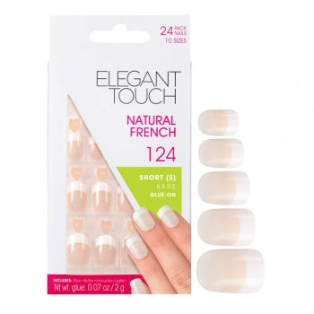 Elegant Touch French Bare 124 - 24 Nails With Glue