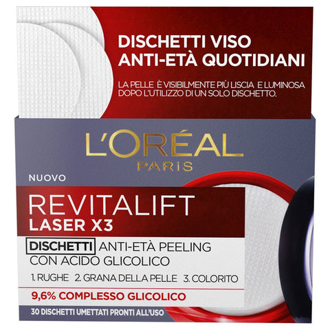 L'Oréal Paris Revitalift Dischetti Peeling Viso Acido Iarulonico