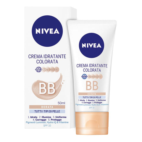 Nivea BB Crema Super Idratante Viso 24H Dorata 50 Ml