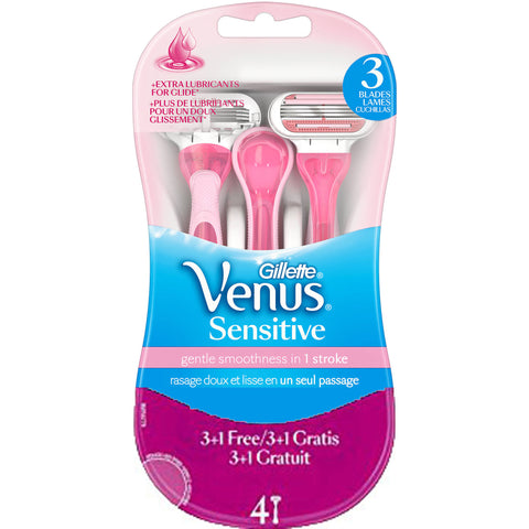 Gillette Venus Sensitive Skin Elixir Rasoio Usa & Getta 4 Pz