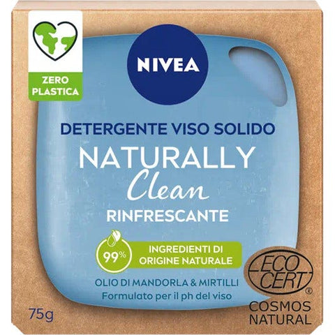 Nivea Detergente Viso Solido Naturally Clean Rinfrescante 75 g