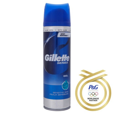 Gillette Series Gel Da Barba Sensitive Con Aloe 200 Ml