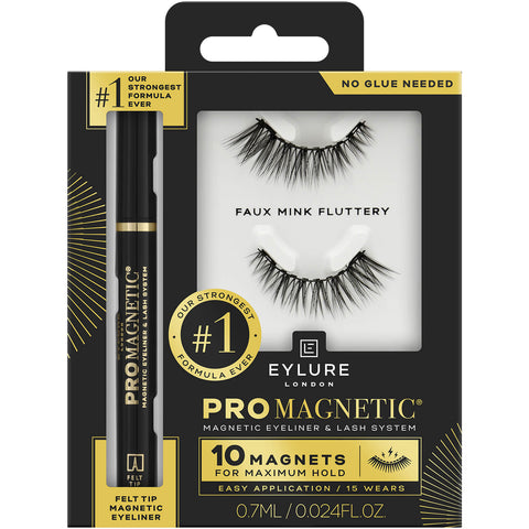 Eylure Ciglia Finte Pro Magnetic 10 Magnets Faux Mink Fluttery