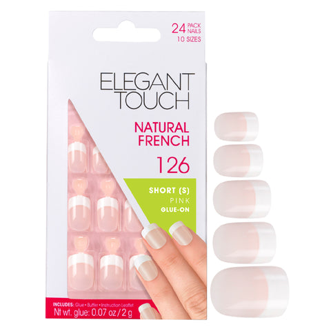 Elegant Touch French Pink 126 - 24 Nails With Glue