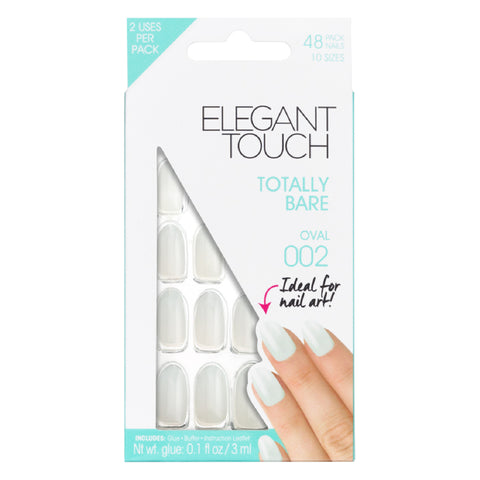 Elegant Touch Bare Oval 48 Nails With Glue