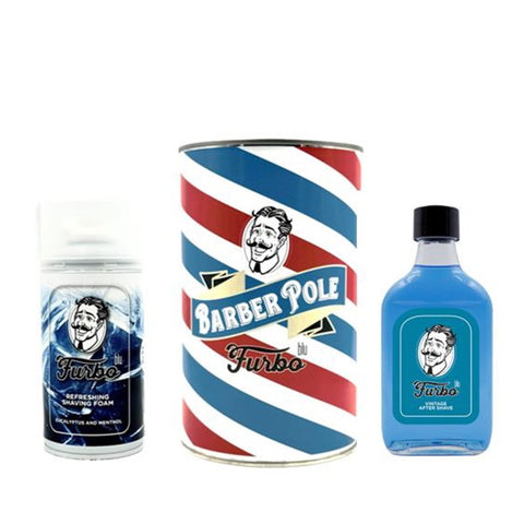 Furbo Blu Barber Pole Set Barba
