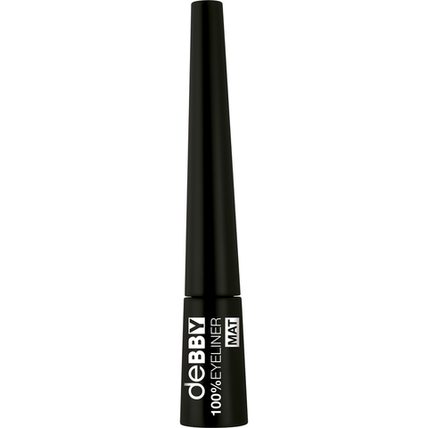 Eyeliner liquido deBBY 100% Eyeliner Mat 02 Black Mat nero