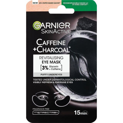 Garnier Skin Active Maschera Occhi Charcoal+Caffeine 15 Minuti