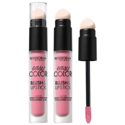 Deborah Milano Easy Color Blush & Lipstick 02 Cold Rose, blush e rossetto liquido 2 in 1, 4 ml