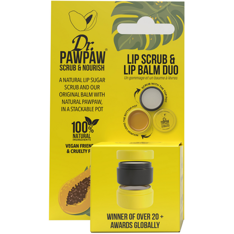 Dr.PawPaw Lip Scrub & Lip Balm Duo 100% Natural 16g