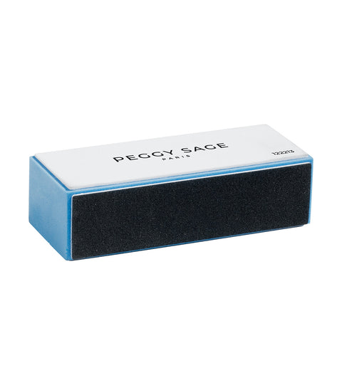 Peggy Sage Blocco levigante unghie 4 facce nero grigio bianco, packshot su fondo bianco