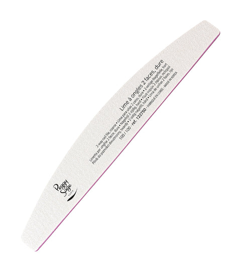 Peggy Sage Lima per unghie 2 facce mezzaluna bianca 100/100, packshot su fondo bianco