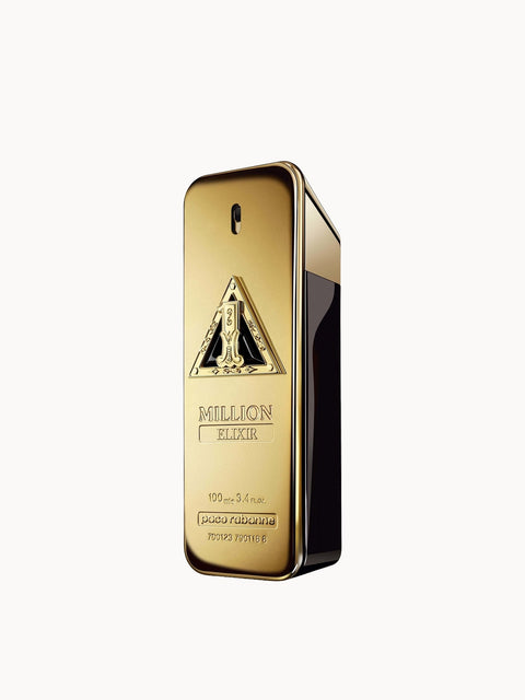 Paco Rabanne 1 Million Elixir Parfum Intense 100 ml flacone a lingotto su fondo bianco
