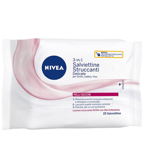 Nivea Salviettine Struccanti Pelli Sensibili 3 In 1