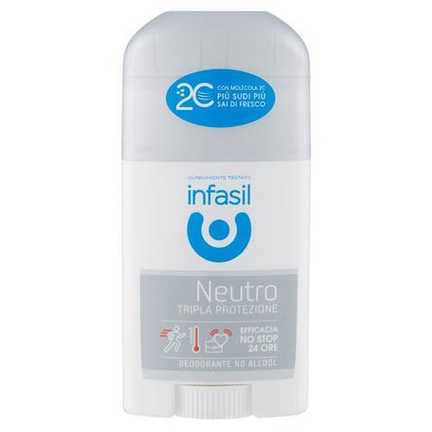 Infasil Deodorante Stick Neutro Tripla Protezione 40 Ml