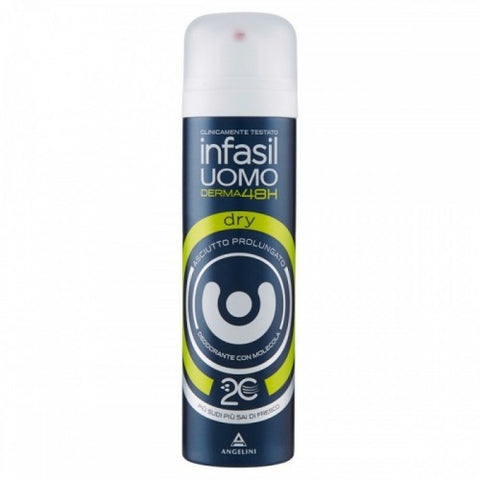 Infasil Uomo Deodorante Dry Derma 48H Spray 150 Ml