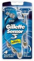 Gillette Sensor Excel 3 Lame di Ricambio 4 Pz