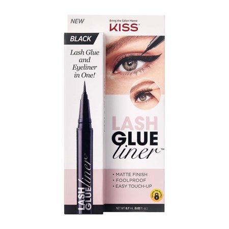 Kiss Lash Glueliner - Colla per ciglia & Eyeliner Black