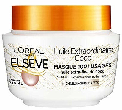 L'Oréal Paris Elvive Maschera Olio Extra-Fine di Cocco 300 Ml