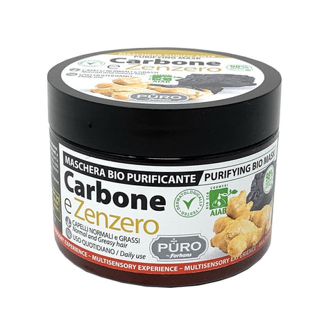 Forhans Maschera Per Capelli Bio Al Carbone & Zenzero 250 Ml