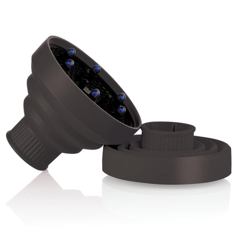 Xanitalia diffusore universale pieghevole in silicone nero per asciugacapelli