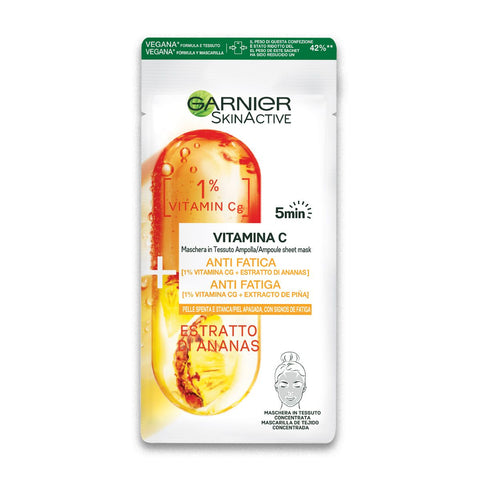 Garnier Maschera in Tessuto Ampolla Anti-Fatica Illuminante