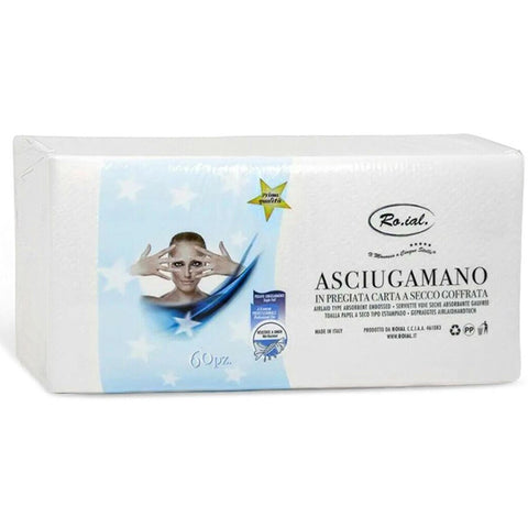 Roial Asciugamani Monouso in Carta 35 x 67 cm 60 pz