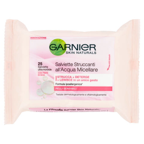 Garnier Salviette Struccanti Acqua Micellare 25 pz