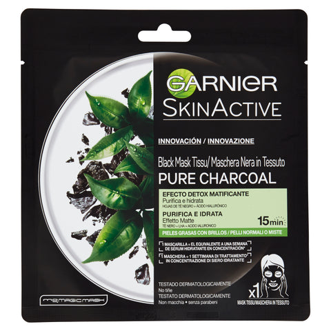 Garnier Skin Active Hydra Bomb Maschera Charcoal 32 Ml