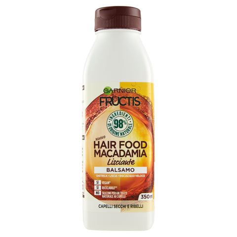 Garnier Fructis Hair Food Balsamo Macadamia 350 Ml