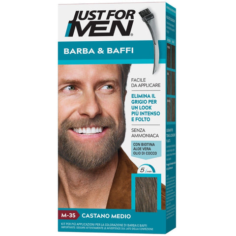 Just For Man Barba e Baffi Colorazione Castano Medio