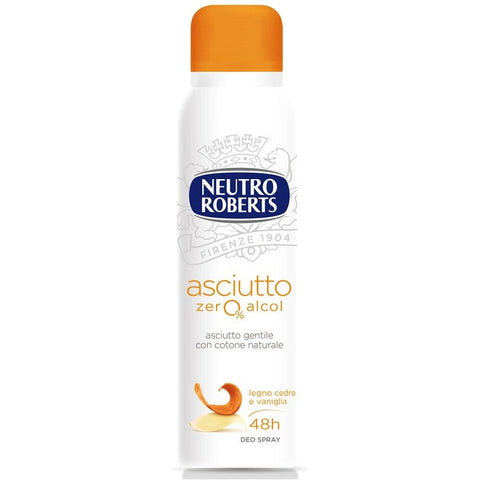 Neutro Roberts Deodorante Legno Cedro e Vaniglia 48h Spray 150Ml