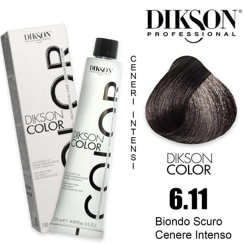 Dikson Color 6.111 (6CC) Biondo Scuro Cenere Freddo tubo 120 ml con astuccio