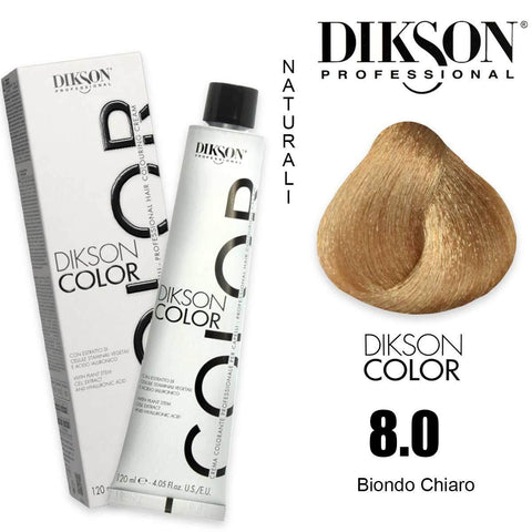 Dikson Color tintura per capelli 8.0 Biondo Chiaro tubo 120 ml