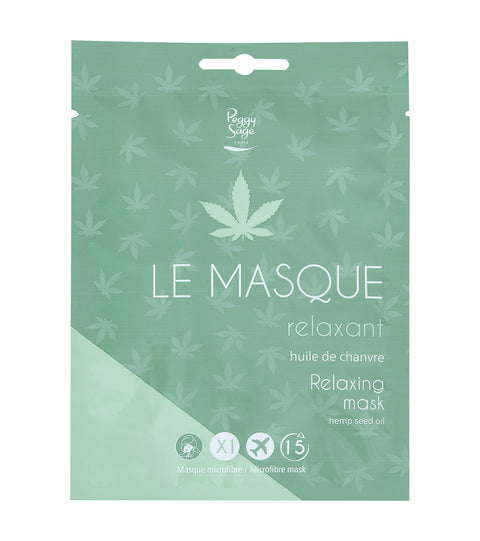 Peggy Sage Maschera Viso Rilassante alla Canapa in microfibra 20 ml, bustina