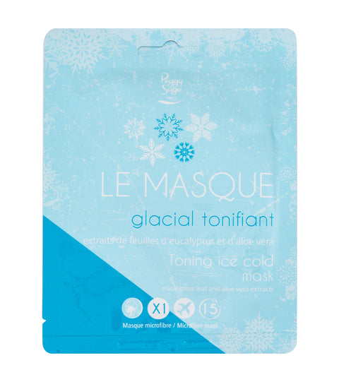 Peggy Sage Maschera Viso Glaciale Tonificante in microfibra 23 g, bustina