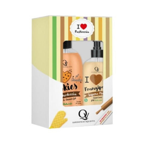 Saponificio Aquaviva Cofanetto I Love Pasticceria Biscotto + Frangipane Bagnodoccia 500 ml + Sapone Mani 300 ml