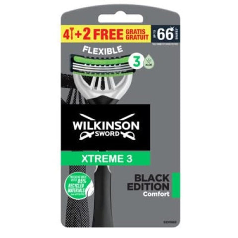 Wilkinson Rasoio Xtreme 3 Black Active 4+2 Pz