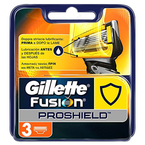 Gillette Fusion Proshield Lame Di Ricambio 3 Pz