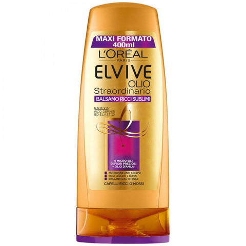 L'Oréal Elvive Balsamo Olio Straordinario Ricci Sublimi 400 Ml