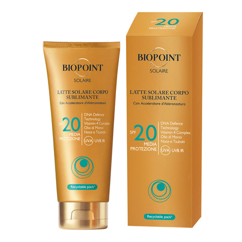 Biopoint Latte Solare Corpo Sublimante Spf 20 200 Ml