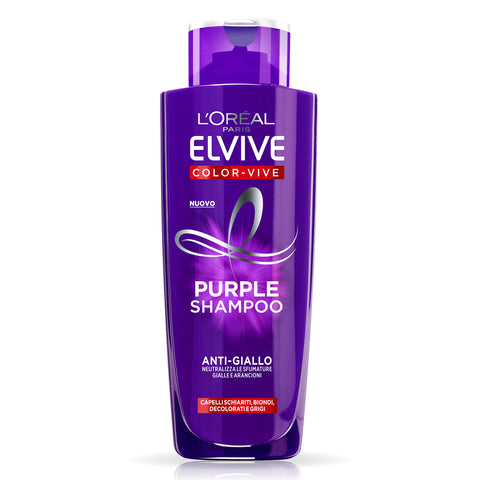 L'Oréal Elvive Shampoo Color-Vive Purple Anti-Giallo 200 Ml