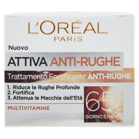 L'Oréal Paris Crema Viso Attiva Antirughe 65+ 50 Ml