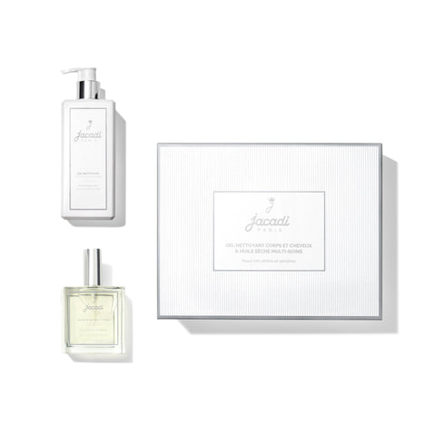 Jacadi Set Olio Multiuso 100 Ml Con Detergente Corpo 400 Ml