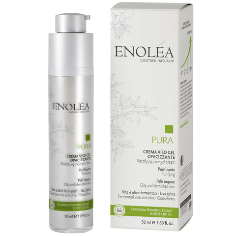 Enolea Pura Crema Viso Gel Opacizzante Purificante - 50 Ml
