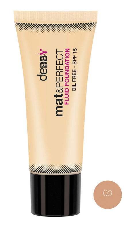 Debby Mat & Perfect Fluid Foundation 03 Beige 30 Ml