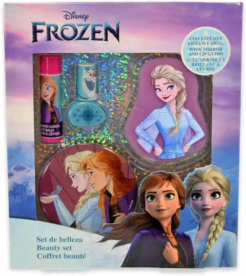 Disney Frozen Beauty Set 4 pezzi  specchio + lip balm + smalto +
