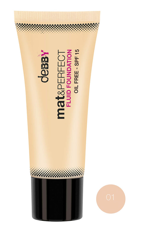 Debby Mat & Perfect Fluid Foundation 01 Natural